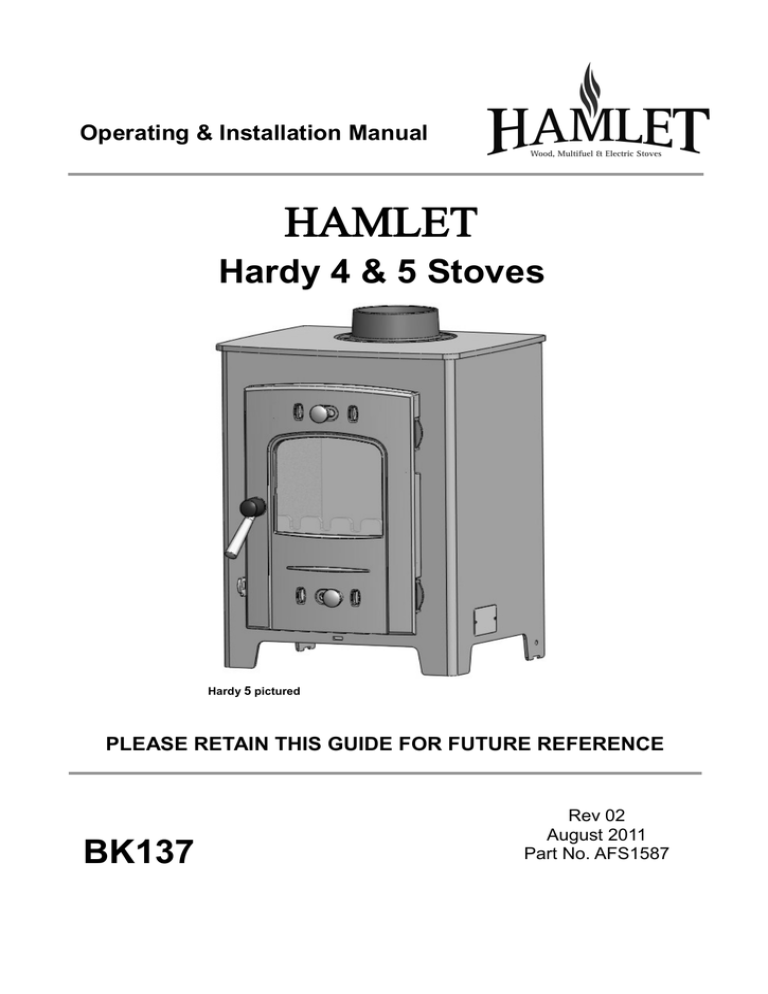 Hamlet Hardy 4 Amp 5 Stoves Bk137 Operating Amp Installation Manual Manualzz