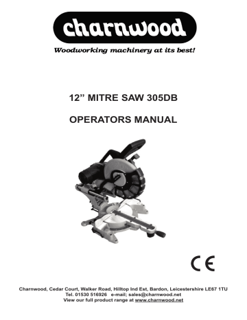 12” MITRE SAW 305DB OPERATORS MANUAL | Manualzz