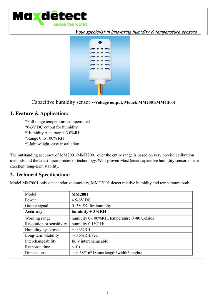 rh humidity sensor