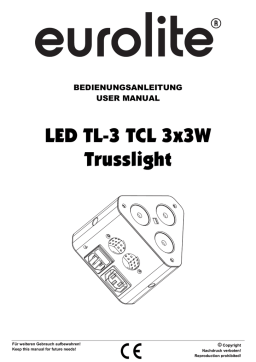 EuroLite LED TL-3 TCL 3x3W Trusslight User manual