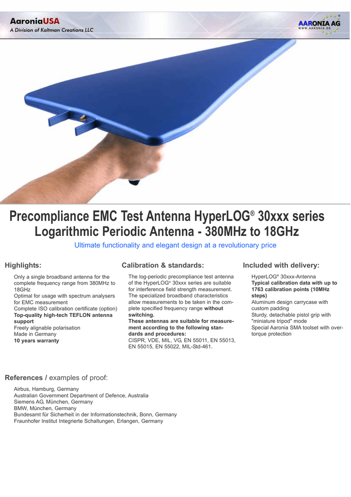 Precompliance Emc Test Antenna Hyperlog 30xxx Series