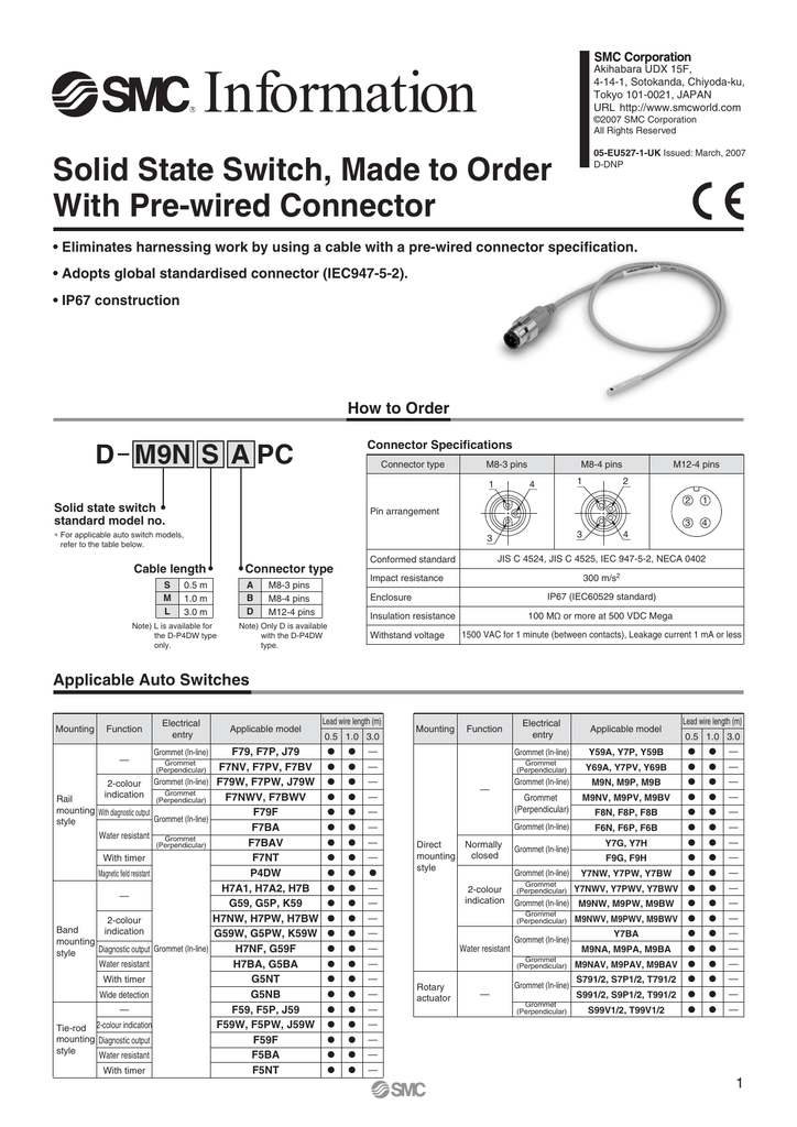 Information Solid State Switch Made To Order With Pre Wired