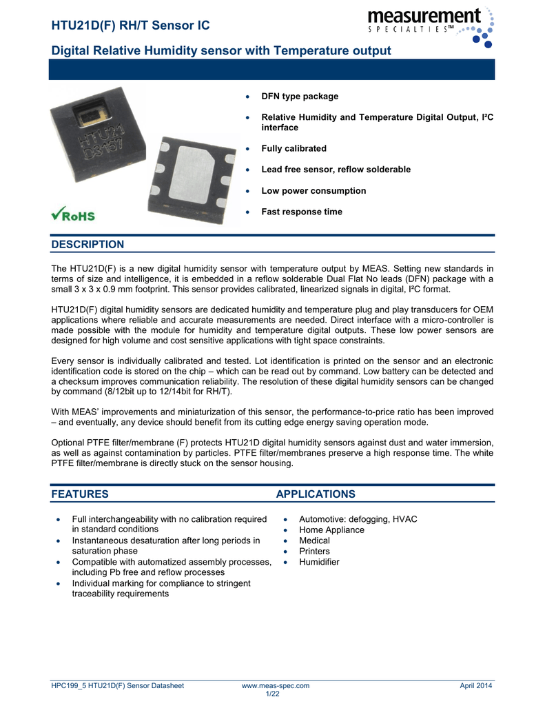 digital relative humidity sensor