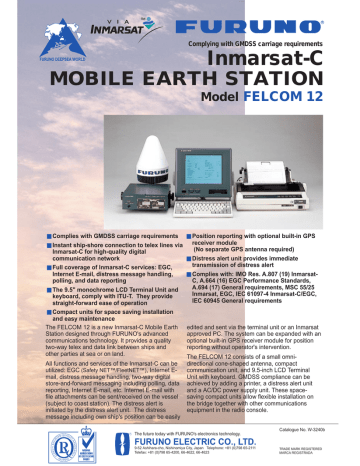 Inmarsat C Mobile Earth Station Fel 12 Model Manualzz