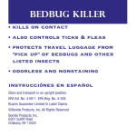 Bedbug Killer Instructions