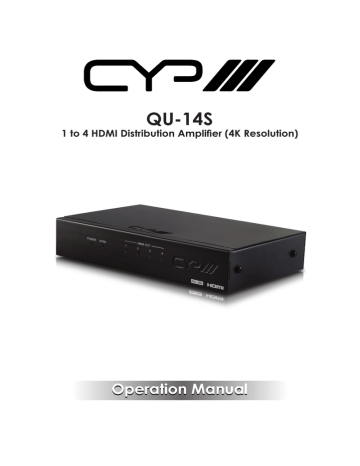 CYP QU-14S Operation Manual | Manualzz