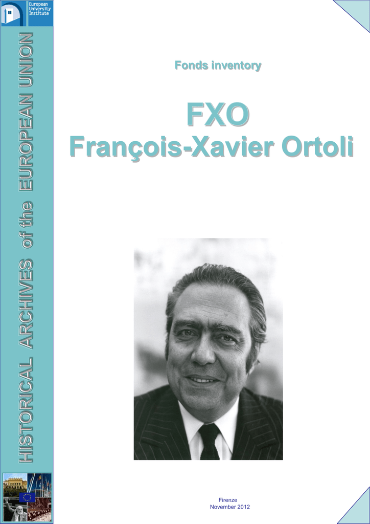 François Xavier Ortoli Fonds Inventory Firenze Manualzzcom - 