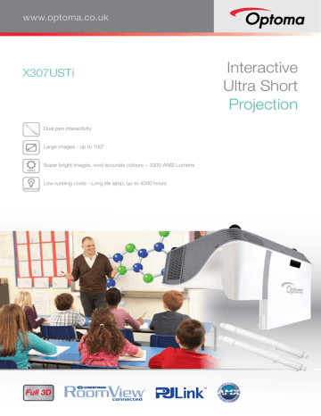 Interactive Ultra Short Projection X307USTi | Manualzz