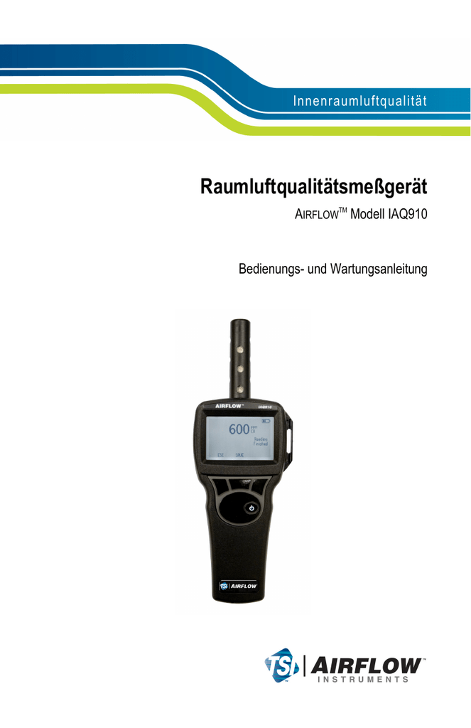 tsi IAQ910 Airflow Instruments Indoor Air Quality Meter