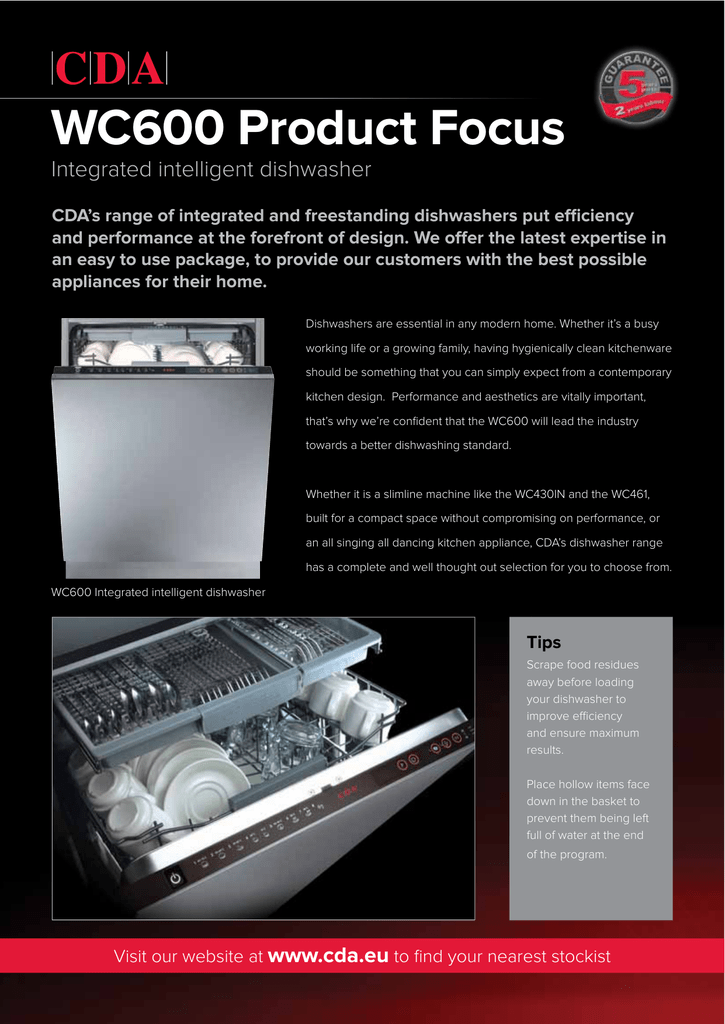 wc142 integrated dishwasher