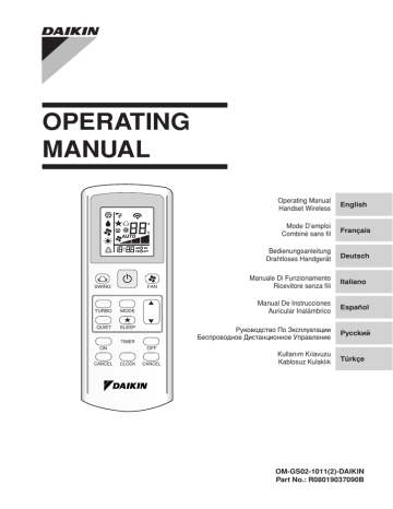 Daikin R08019037090A Benutzerhandbuch | Manualzz