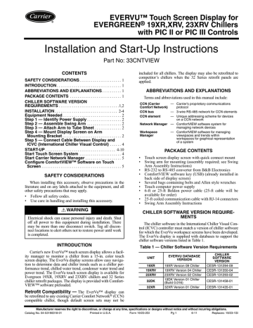 Installation and Start-Up Instructions Part No: 33CNTVIEW | Manualzz