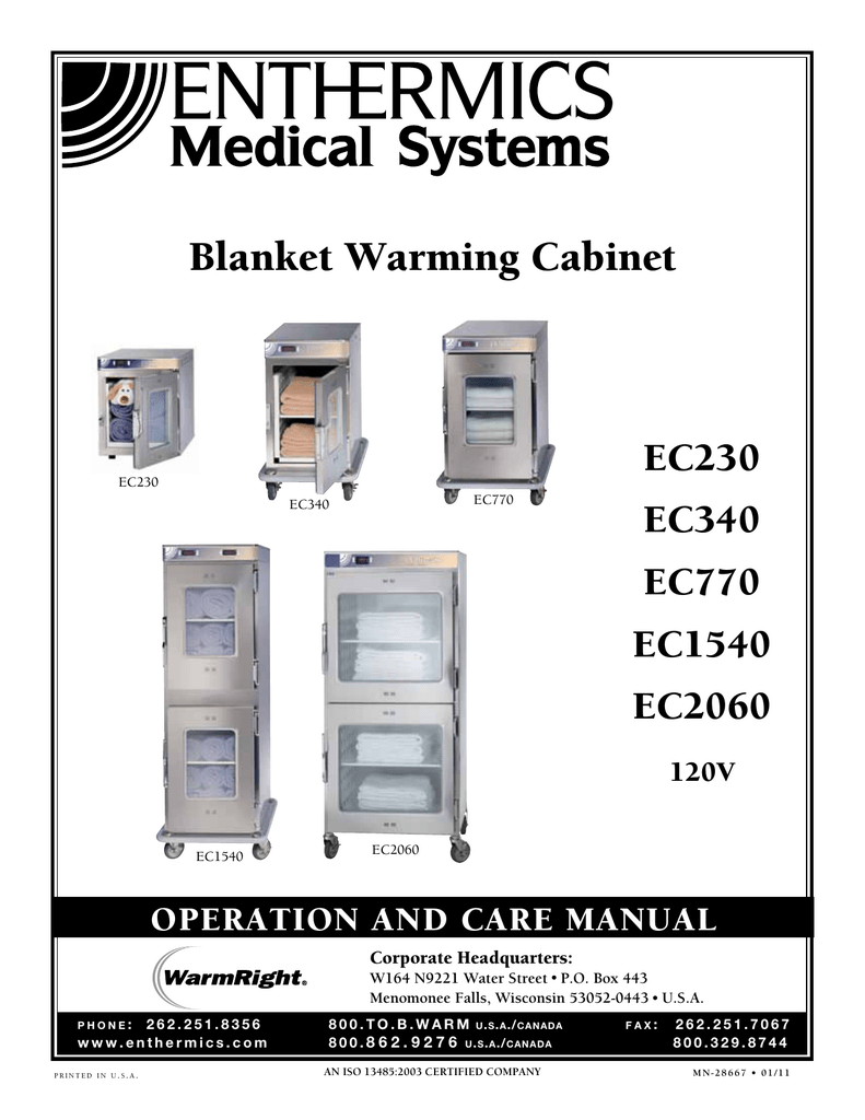 Blanket Warming EC230 EC340 EC770 Manualzz