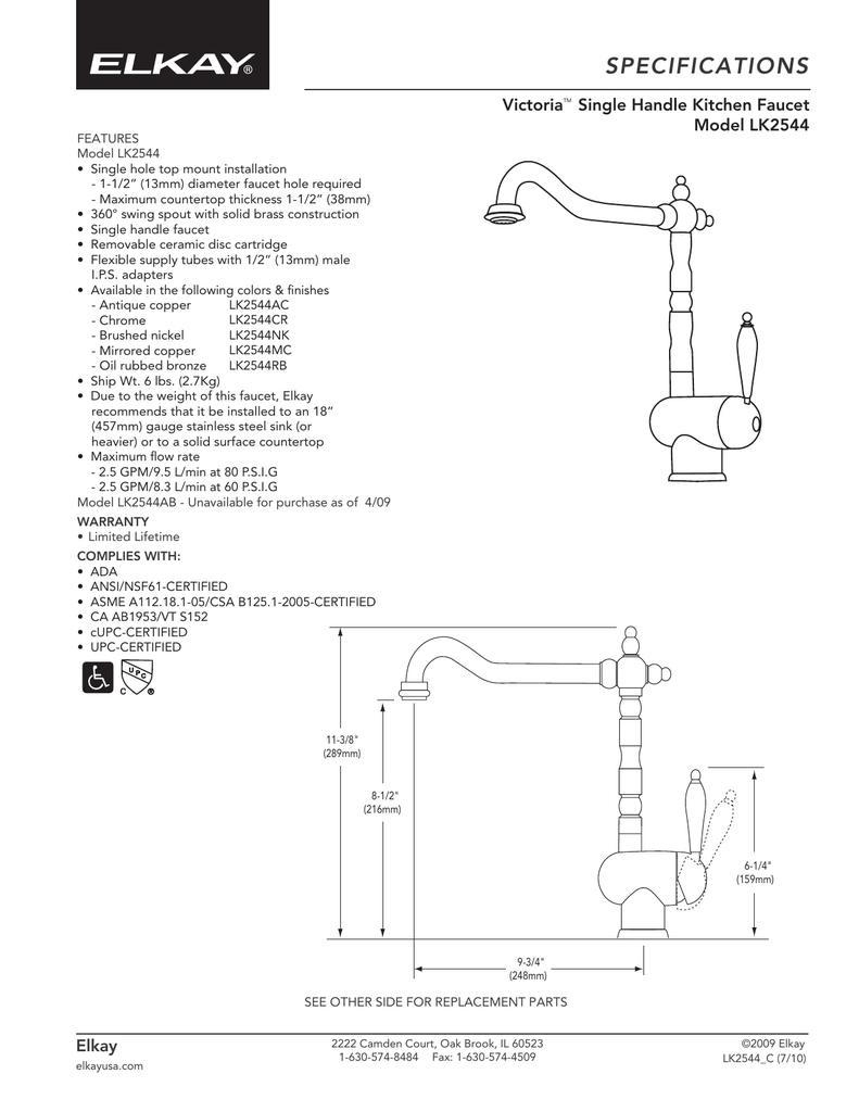 Elkay P29241 Repl Crtdg Nut