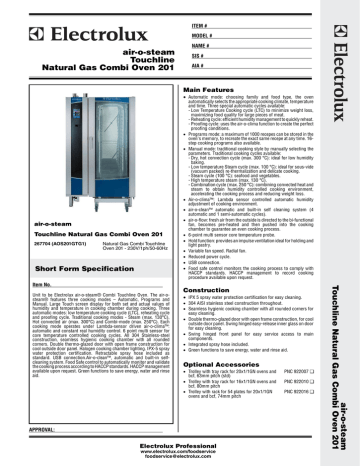 Electrolux 267704 (AOS201GTG1) General Manual | Manualzz
