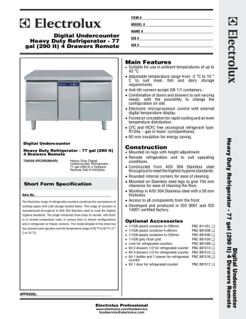 Electrolux 726558 (RCDR2M04R) General Manual | Manualzz