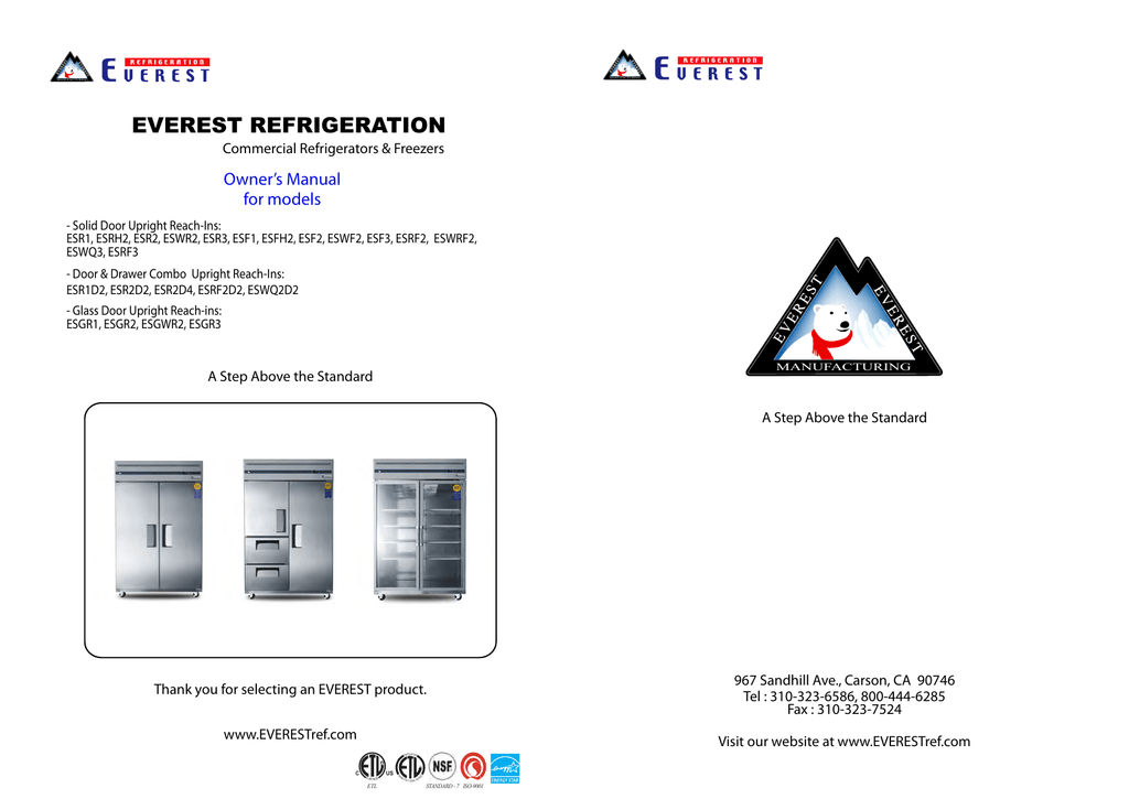 Everest ESF1 ReachIn Solid Door Freezer 30, 56 OFF