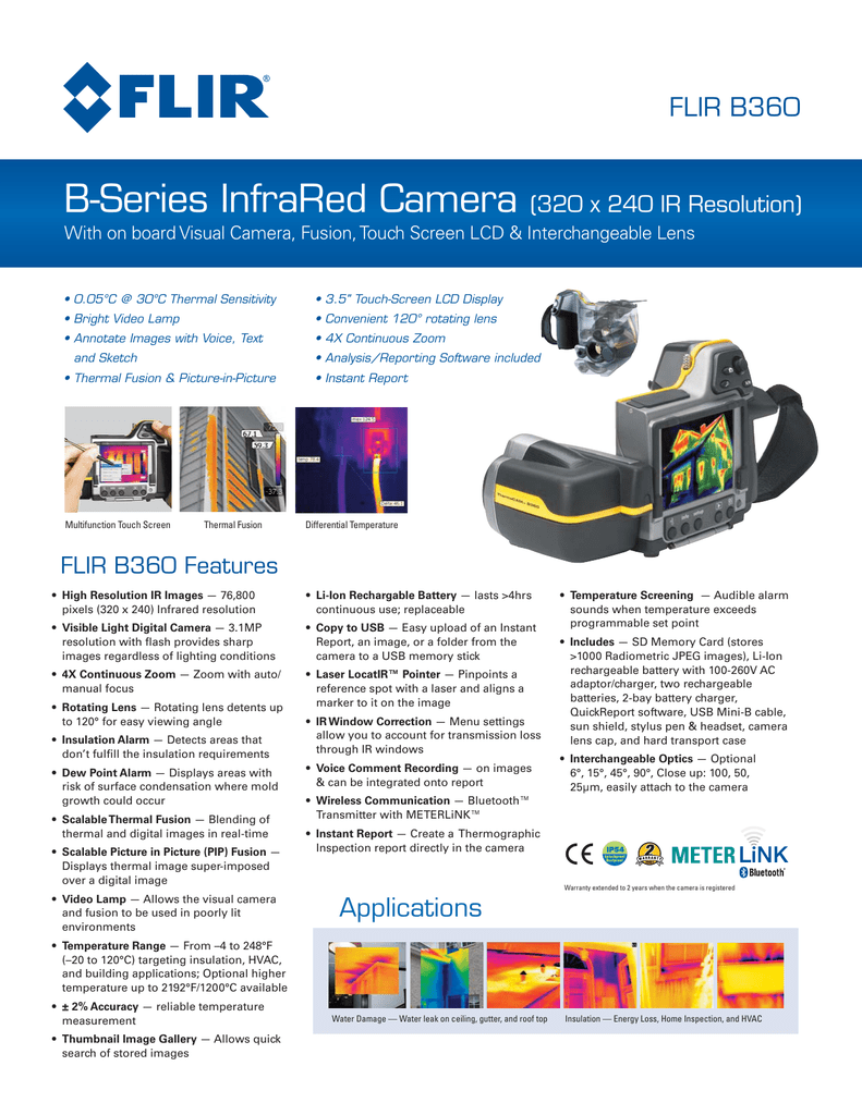 B Series Infrared Camera Flir B360 320 X 240 Ir Resolution Manualzz