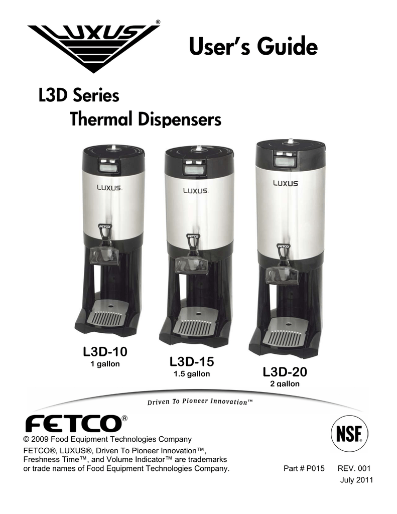 Fetco Thermal Coffee Dispenser L3D-15