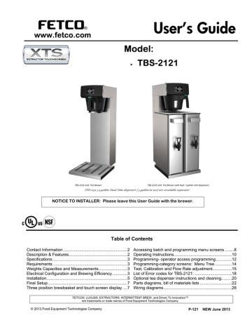 Fetco TBS-2121XTS Twin 3.5 Gallon Iced Tea Brewer - 120V (Dispensers Sold Separately)