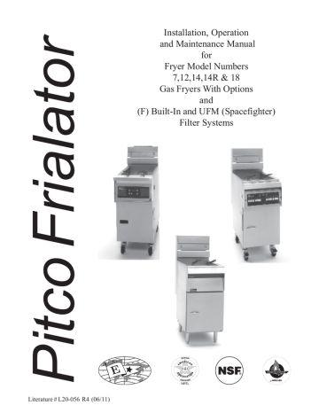 Pitco Frialator 12 Operation Manual | Manualzz