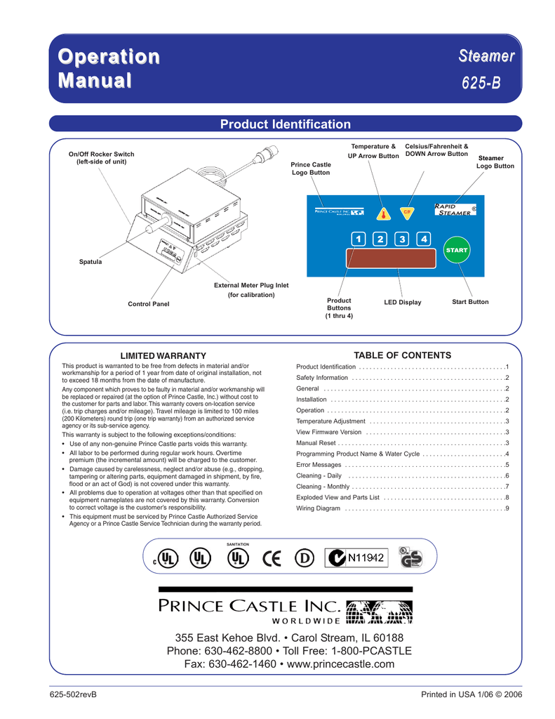 Prince Castle 625-082S Probe Assembly