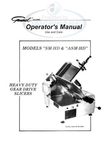 General SM-HD Operator's Manual | Manualzz