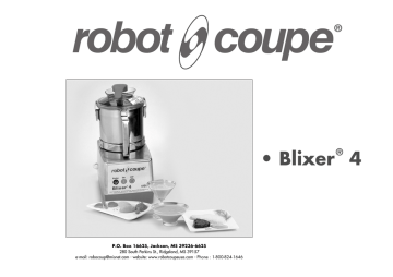 Robot Coupe Blixer 4 Operating instructions | Manualzz
