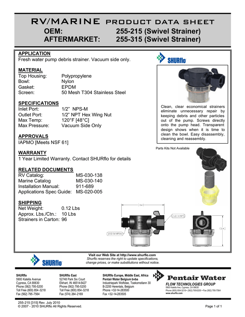 Submersible Pump Home Depot: Shurflo 4008 Manual