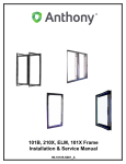 Anthony 101B, 210X, ELM, 101X Frame Installation &amp; Service Manual