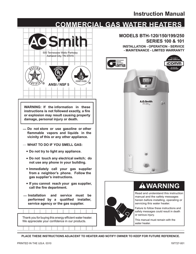 Cyclone® Mxi 100Gallon Condensing Commercial Gas Water, 46 OFF