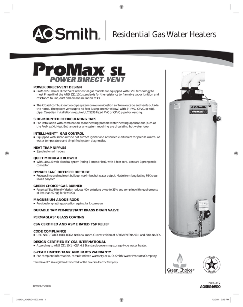 Hud Approved Water Heaters