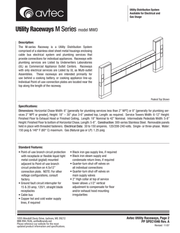 Utility Raceways model MWD | Manualzz