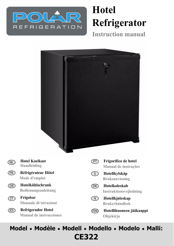 Hotel Refrigerator Instruction manual Manualzz