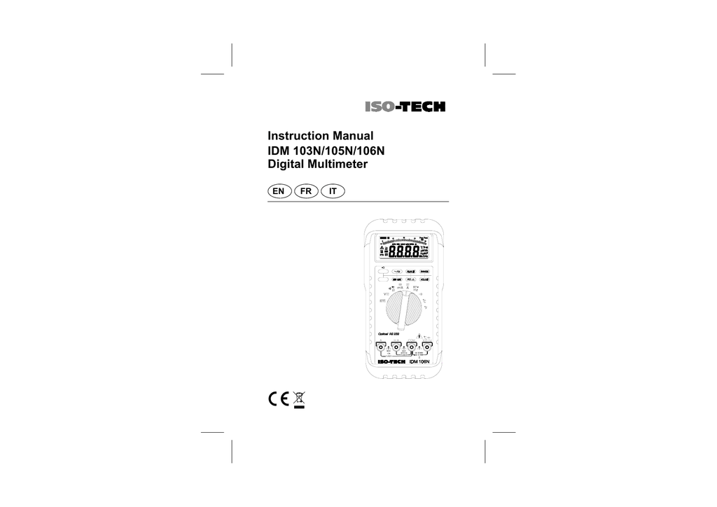 Fluke 8050a digital multimeter instruction manual