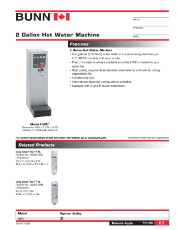 2 Gallon Hot Water Machine Features | Manualzz