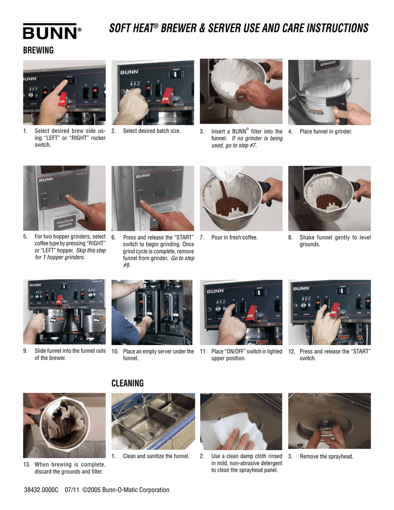 Bunn O Matic Soft Heat Operation Manual Manualzz