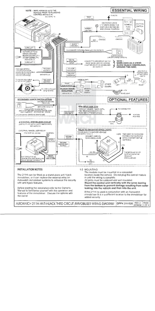 Autowatch 446rli Car Alarm Wiring Diagram - Wiring Diagram