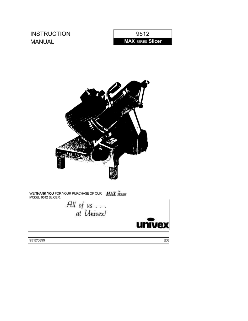 Univex 6509044 Carriage Arm Knob