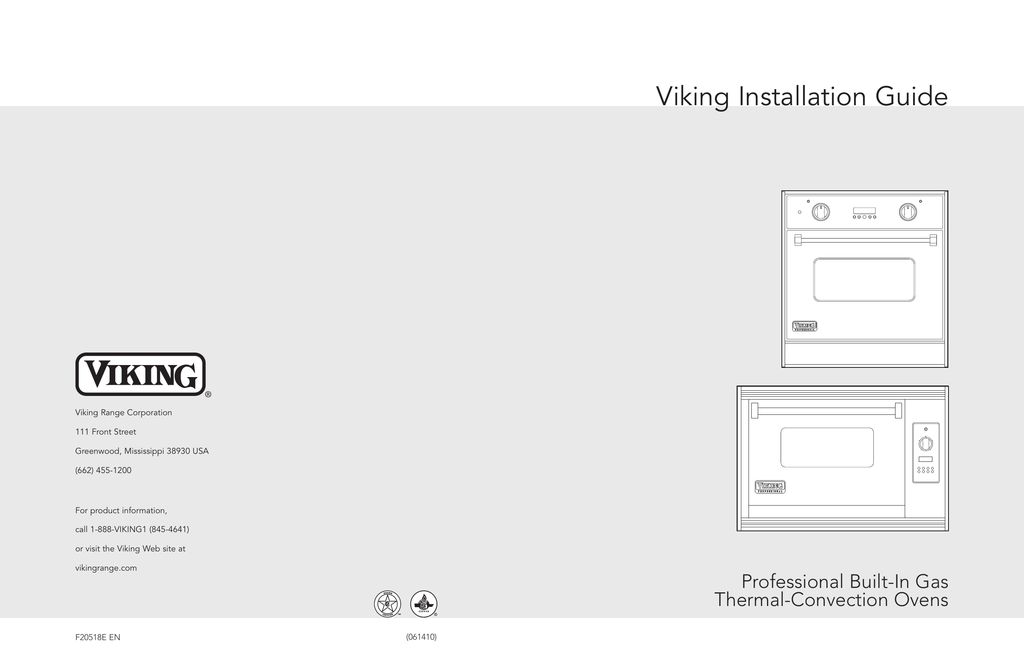 Viking Range VGSO166 36" Gas Oven Installation Instruction Manualzz