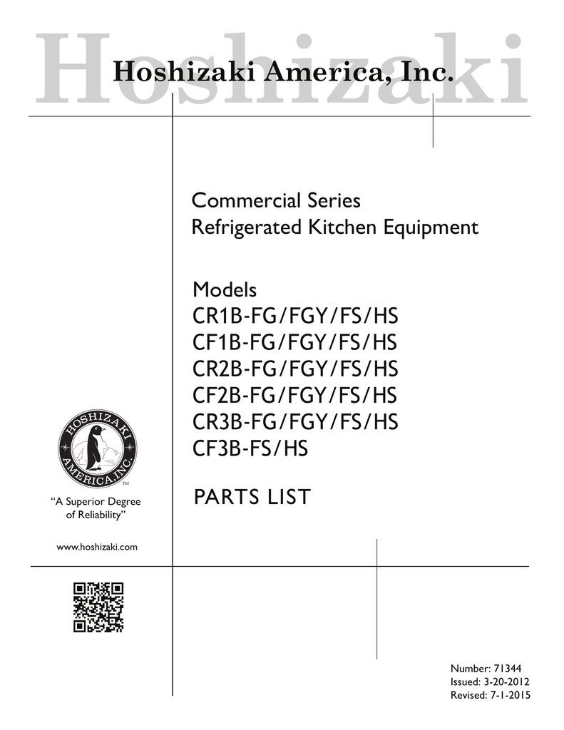 Hoshizaki Hoshizaki America, Inc. Manualzz