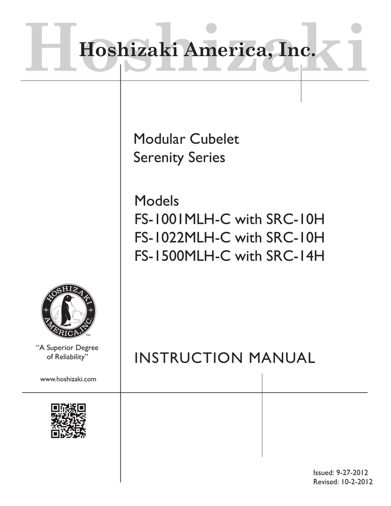 Hoshizaki Hoshizaki America, Inc. Manualzz