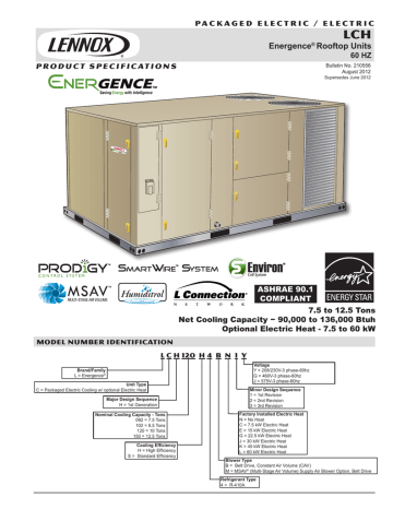 LCH Energence Rooftop Units | Manualzz