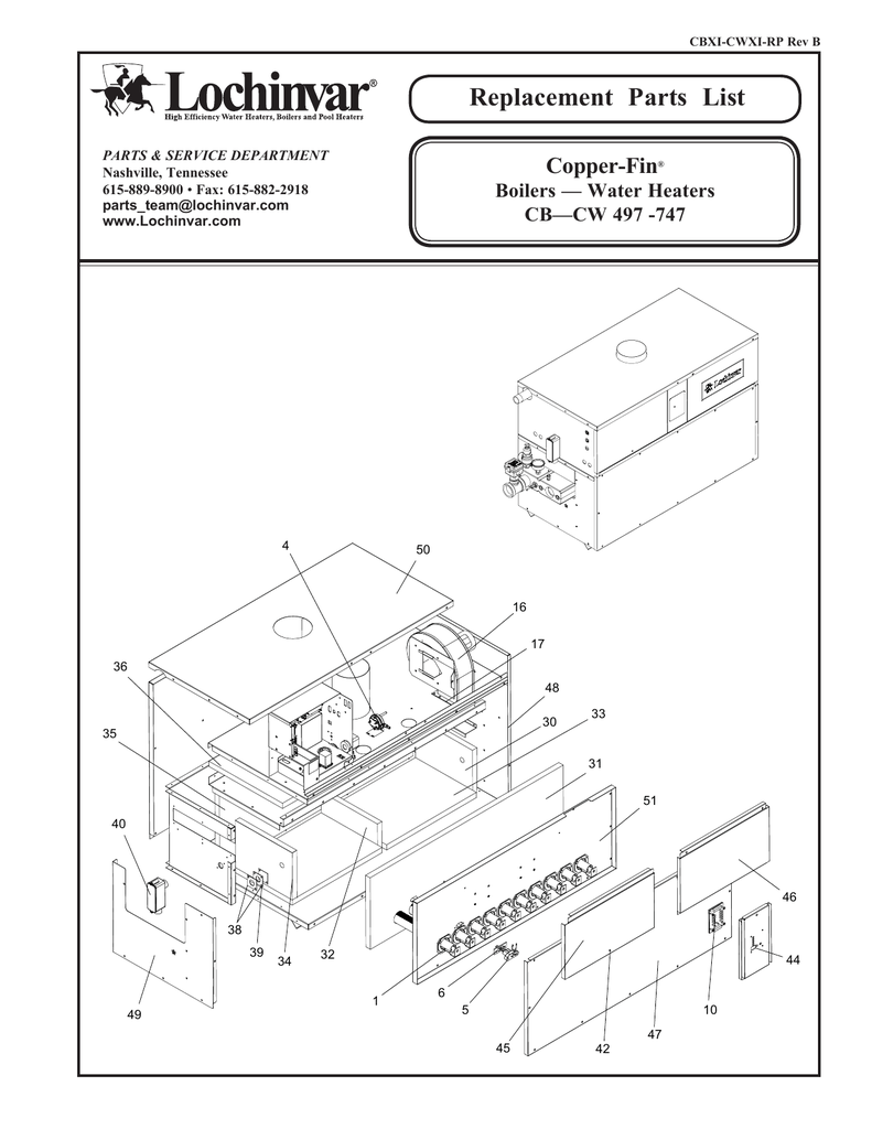 Lochinvar Water Heater Parts