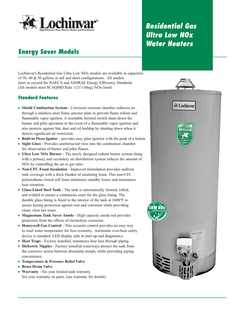 Ultra Low Nox Water Heater