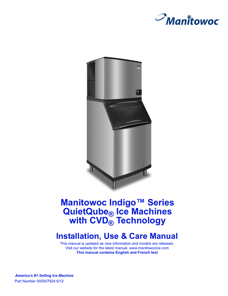 Manitowoc Manitowoc Indigo™ Series QuietQube Ice Machines Manualzz