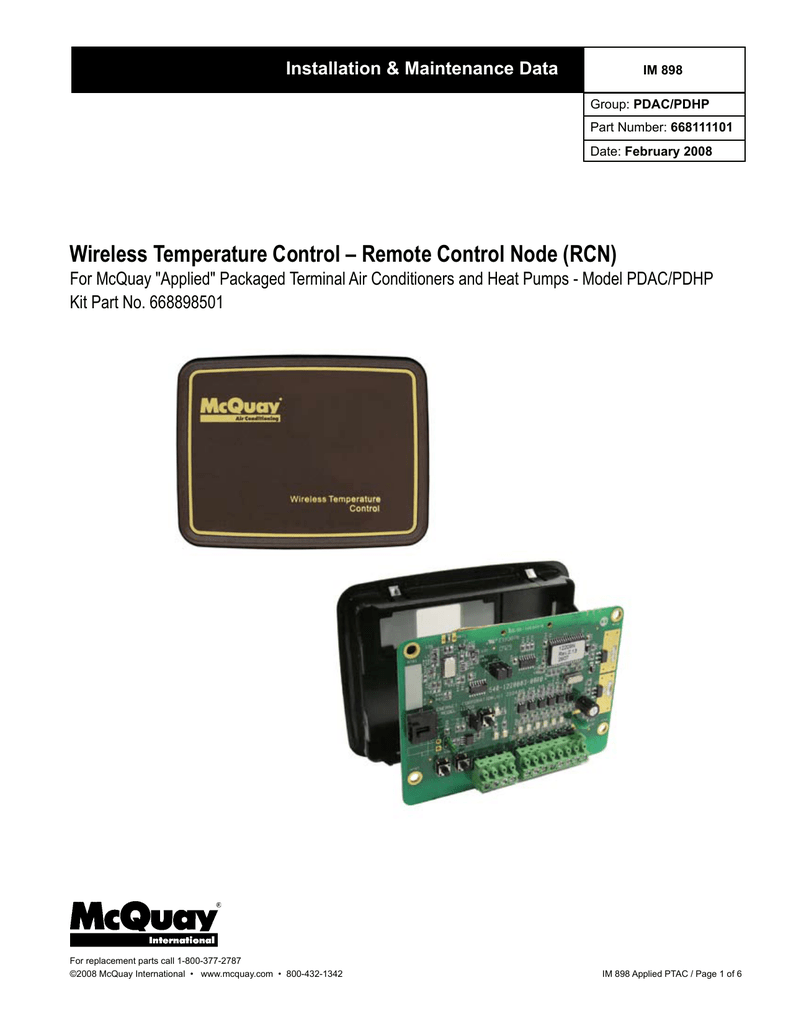 Wireless Temperature Control – Remote Control Node (RCN) | Manualzz