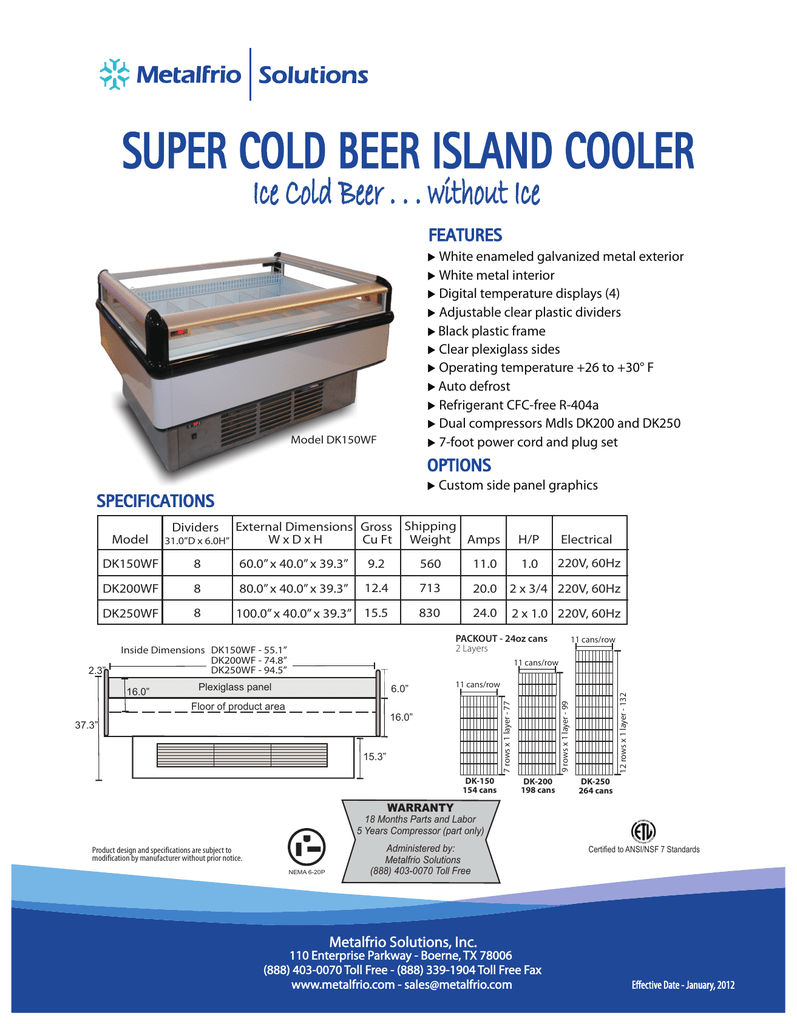 Super Cold Beer Island Cooler Features Manualzz