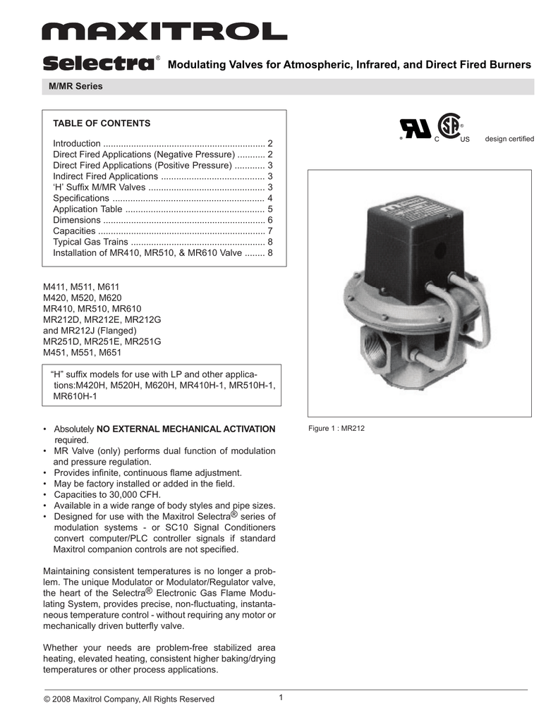 SC10C-B6S1 Maxitrol Company