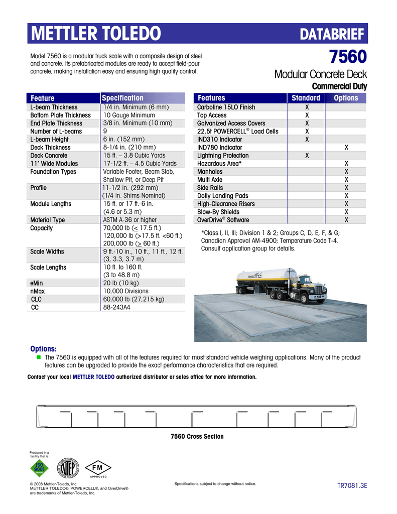METTLER TOLEDO 7560 DATABRIEF | Manualzz